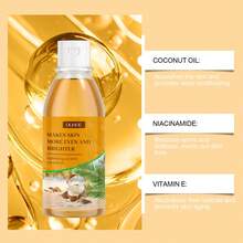 100ml Aceite corporal de coco brillante, hidratante, reafirmante, iluminador, calmante, humectante, aceite de masaje suavizante