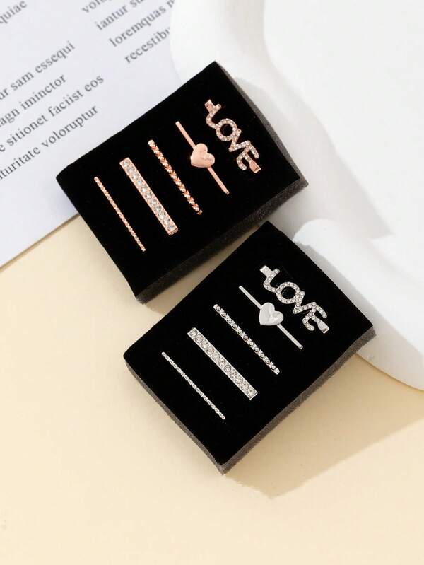 5pcs Heart Love Small Diamond Shine Lady Jewelry Apple Nail And Ring Loop Jewelry With Band 40mm 41mm 42mm 38mm 44mm 45mm 46mm 49mm, Soft Silicone Sport Flowers Bands With Decorative Compatible With Apple Watch Charms For Series 10 9 8 7 6 5 4 3 2 1 SE For Women