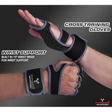 FITNESS FORCE Ventilated Gym Gloves For Men With Built-In Wrist Support For Workouts Weightlifting Workout Gloves For Women Exercise Fitness Perfect For Cycling Powerlifting, Cross Training(X-Small Grey) - Loại 35 - Xem 5