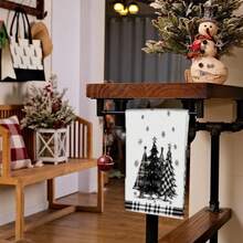 2/4 Piece Set, Christmas Dish Towels, Modern Dish Cloths With Super Absorbent Microfiber In Black Style, Tea Towels, Rags And Hand Towels, Which Are Very Suitable For Cooking, Baking, Cleaning, Giving To Neighbors, Mothers, Friends, Birthdays, Christmas, Housewarming, Kitchen Decoration And Household Items. - Multicolor - View 11