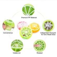 Portátil Giratorio Pastillero 7 días Medicina Verde - Multicolor - Ver 3