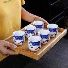 6 件复古中式陶瓷茶杯，高温烧制，带有精美的花卉贴花，适合家庭、餐厅和酒店使用 - 彩色 - 查看 9