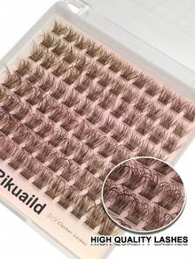 Rikuaild 96 sợi mi giả màu nâu bóng, kiểu mi chùm xoắn nhẹ, tạo hiệu ứng tự nhiên quyến rũ, mang lại vẻ ngoài hơi rối. - D - Xem 5