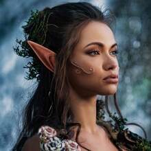 FRESHME Fairy Pixie Elf Ears - Cosplay Soft Pointed Ears Elven Masquerade Vampire Fairy Ears Makeup Costume Accessories - D - Nâu 4 Cặp Tai Yêu Tinh - Xem 2