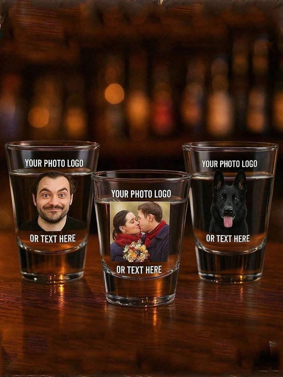 Personalized Wedding Shot Glasses - Engraved Party Cups, Wedding Guest Favors, Unique Celebration Glassware, Customized Party Shot Glasses, Engraved Wedding Gifts, Wedding Celebration Glasses, Customized Drinkware, Bridesmaid Gifts, Customized Name Shot Glasses, Bride & Groom Gifts, Wedding Banquet Tableware - Multicolor - View 1