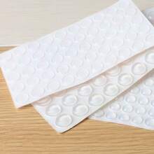 50pcs Silicone Anti-Collision Pads, Furniture Buffer, [50pcs / Sheet]Soundproof And Noise-Reducing Stickers, Door Back Shock-Absorbing, Noise-Reducing And Anti-Collision Blocks, Suitable For Drawers, Refrigerator Doors, And Various Cabinet Doors For Anti-Collision Rubber Pads - Clear - View 4