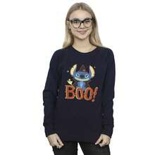 Disney Womens/Ladies Lilo & Stitch Boo! Sweatshirt (Navy Blue)