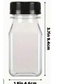 5/3/2/1pc/2oz Oscillating Top Glass Juice Bottle Set - Mini Glass Bottles With Oscillating Top LIDS, Suitable For Homemade Beverages, Extracts, Candies, Handicrafts And Party Decorations, Reusable Filling, Travel Accessories