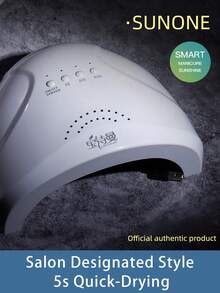 48W High Power Nail Lamp Nail Art Kit, LED/UV Dual Light Source, 5/30/60s Timer, Suitable For Nail Salon Or Home DIY - White - View 2