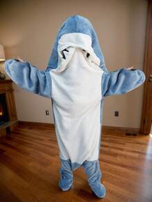 Tween Boys Thick Flannel Shark Pajamas