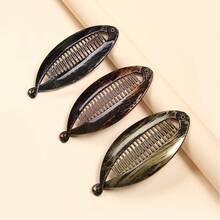 3 piezas Accesorios para el cabello con estampado de leopardo y unicolor pintado, pinzas de pez y pinzas de plátano, pinzas de garra, pasadores de cabello, barrettes