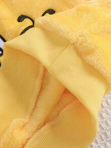 2pcs Set Fashionable Cute Bee Embroidered Sweatshirt And Adorable Embroidered Pants Set, Comfortable Outfit - Yellow - View 8