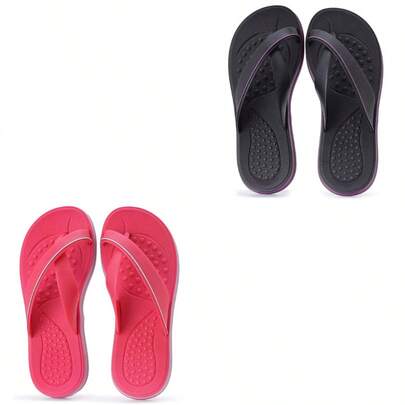 Kit 2 Pares Chinelo Sandália Feminino 100% Micro Ortopedico Leve Macio Confortável Dedo-x