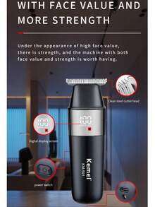 Kemei KM-591 Hair Clippers For Men With LED Display,Professional Hair Clipper Rechargeable Hair Trimmer For Men Shaver Hair Cutting Machine Barber Cut Machin Beard,Electric Razor Beard Shavers Gift For Men,USB Type-C