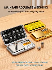 多单位电子秤,高精度传感器电子秤,200g 范围/0.01g 精度,紧凑型测量秤,自动关闭功能,多用途,配备一键去皮和一键单位转换,无需手动计算,电池供电(不含电池) - 彩色 - 查看 6