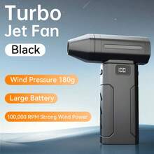 Teckwe Compressed Air Duster 100000RPM Ultra Powerful Electric Air Blower With 6-Gear Adjustable High Speed Brushless Motor Jet Dry Blower Rechargeable Battery Turbo Fan For Cleaning Car Seats/Snow Removal, Computer Case/Keyboard, Sofa/Window Gaps Dust Blowing, Suitable For Outdoor/Home Use