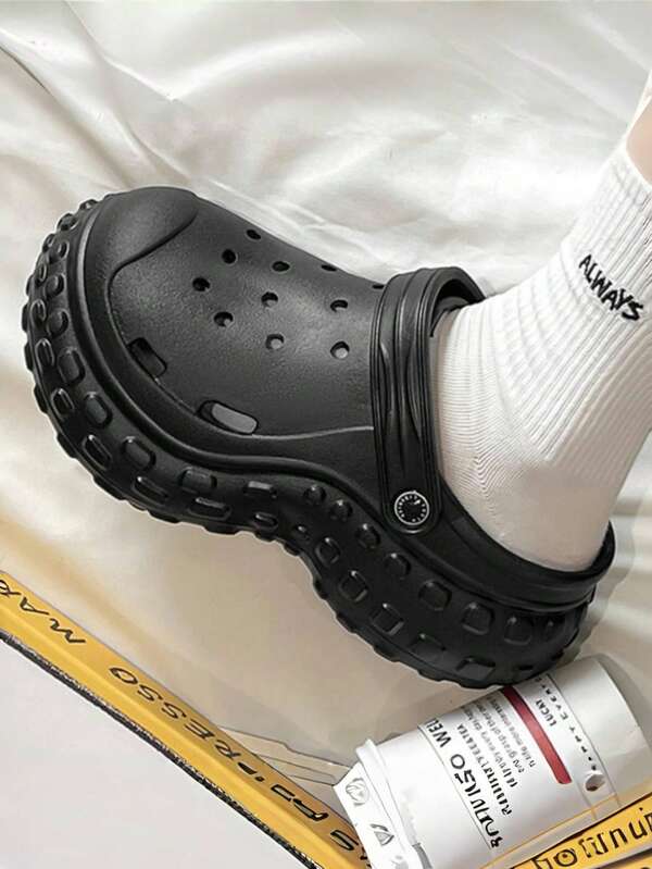 Tamancos femininos com sola grossa e abertura lateral, sandálias fechadas, sola macia e antiderrapante, elegantes, adequados para uniformes de enfermeira, para usar ao ar livre no trabalho