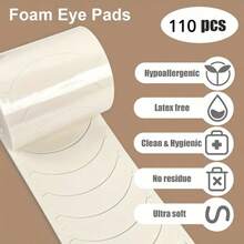 110 Peças Almofadas de Espuma para Olhos, Modelador de Cílios, Tiras de Extensão de Cílios com Almofadas Não Tecidas para Olhos, Ferramentas Profissionais Não Tecidas Hipoalergênicas para Cílios, Almofadas de Espuma Branca para Olhos, Almofadas para Área dos Olhos, Tiras de Cola para Extensão de Cílios, Almofadas de Gel para Cílios - Multicolorido - Visão 8
