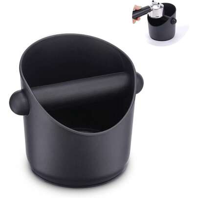 Espresso Striking Box, Coffee Grounds Container, With Detachable Striking Rod, Espresso Pouring Box, Anti-Slip Base, Shock-Absorbing Espresso Accessory, Durable Barista Tool, Suitable For Coffee Bar And Kitchen Countertop