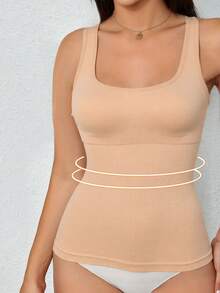 CELILIN 2 Peças Camiseta Modeladora Sem Costura de Cintura Alta - Multicolorido - Visão 4