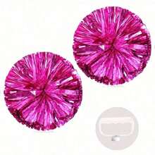 2 piezas Porristas sosteniendo bolas con pompones y cintas, props para espectáculos de danza, props para juegos de danza cuadrada, para fútbol, baloncesto, fútbol y actuaciones deportivas, deportes de equipo, danza y animación