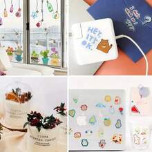 20 hojas de papel adhesivo transparente para impresora de inyección de tinta - Vinilo imprimible transparente brillante #21.08 x 29.72 cm - Papel adhesivo transparente para impresora