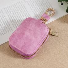 Premium Leather Apple Protective Case With Zipper And Keychain, Fashionable Protective Shell, Available In Multiple Colors, Compatible With Apple 1/2/3/4/New Apple 1/2 - Multicolor - View 7