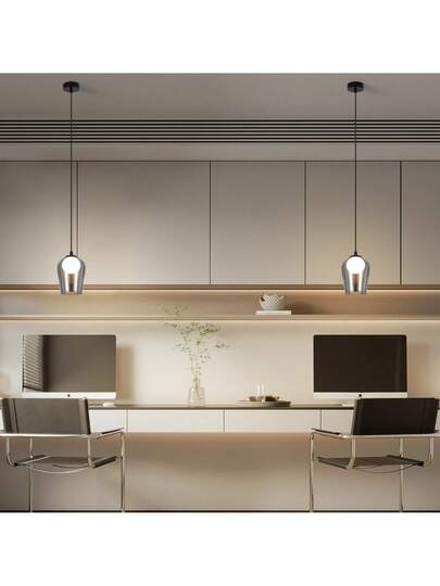 Ch elier Dining Tafel Vintage Glass Flame G9 Verlichting Hang Zwart Height Adjustable Bedroom Living Room (No Source) view 9