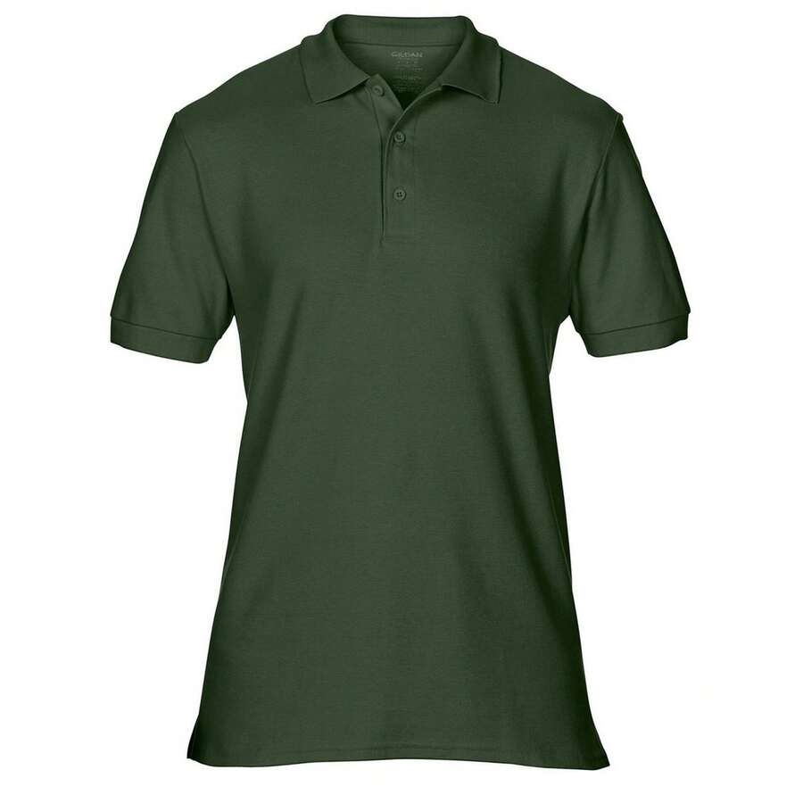 Mens Hammer Piqué Polo Shirt (Forest Green) - Dark Green - View 1