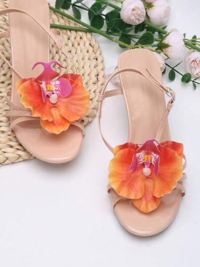 2pcs Removable DIY Shoe Accessories, Fashion Elegant Iris Flower Decor For Shoes, Bags, Phones, High Heels, Sandals, Flats, Bridal Shoes, Party Shoes, Travel Shoes (Shoes Not Included)