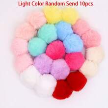 10pcs 5-6cm Faux Rex Rabbit Fur Pompom Balls Artificial Fluffy Soft Christmas Pompons DIY Pom Poms Handmade Keychain Charms Clothing Hats Gloves Sewing Crafts Supplies - Multicolor - View 16