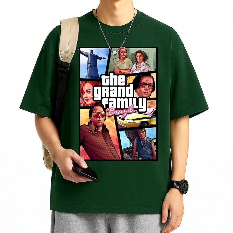 Big Family Geek T-Shirt For Nerds Fan Shirt 100% Cotton Yarn 30.1 Plus Size - Army Green - View 1