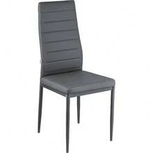 Baroni Home Set Of 4 Sillas De Comedor Con Respaldo Alto Y Asiento Ergonómico Con Costuras Decorativas, Sillas Elegantes Acolchadas En Terciopelo Con Estructura De Acero, 42x43x98 Cm, Terciopelo Negro - 灰色的 - 查看 7