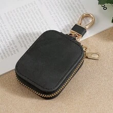 Premium Leather Apple Protective Case With Zipper And Keychain, Fashionable Protective Shell, Available In Multiple Colors, Compatible With Apple 1/2/3/4/New Apple 1/2 - Multicolor - View 10