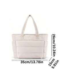 女士手提包，轻便蓬松，带隔层绗缝肩包，适合旅行、工作、健身、返校、上课和通勤，可满足各种日常物品的收纳需求，大容量设计，更宽敞的收纳空间。 - 彩色 - 查看 17