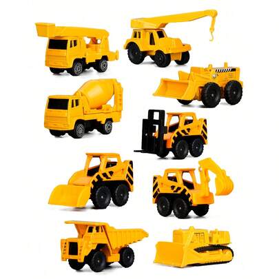 Hasbro ​Alloy Construction Vehicles 8-Pack - Fire Truck, Ambulance, Tanker & CocaCola Stickers, 3-Inch Mini Cars Gift Set For Kids Ages 3+​​