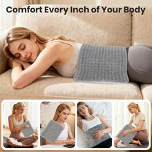 Electric Heating Pad 12''x24'' -9-Level Temperature Control, Speed Timed Portable Home Waist And Neck Protection, Soft Flannel Electric Blanket Suitable For The Back, Neck, Shoulders, Knees, Arms And Legs, Please Do Not Fold The Electric Blanket And Be Sure To Ensure The Controller Has Adequate Ventilation.