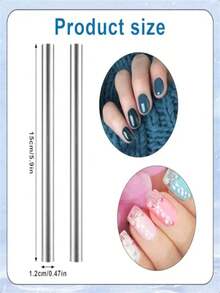 Magnetyczne narzędzie do zdobienia paznokci kociego oka o długości 5,9 cala, z dwoma końcówkami, odpowiednie do lakierowania żelowego – mocne, magnetyczne, niepowlekane, idealne do tworzenia lśniących paznokci kociego oka, idealny prezent dla dziewczyny, na Boże Narodzenie i dla entuzjastek zdobienia paznokci. To narzędzie DIY sprawdzi się do paznokci spiczastych, migdałowych i okrągłych, do użytku w salonie i w domu. Oba końce są magnetyczne.