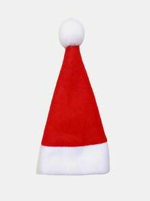3PCS/5PCS/10pcs Mini Santa Hats For Christmas Tableware & Wine Bottle Decorations - Festive Red & White Holiday Party Accessories With Pom-Poms, Christmas Accessories, Perfect For Winter, New Year