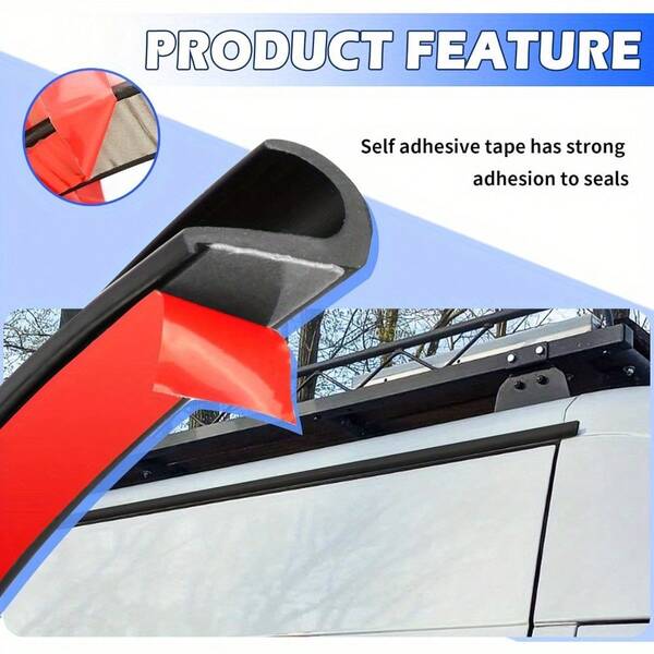 Faixa de desvio de água para RV à prova d'água de 118,11 polegadas/3 metros - Trilho de desvio de gotejamento autoadesivo em formato de J, adequado para RVs, carros e caminhões, reduz inundações e melhora a drenagem do telhado, acessório de calha de drenagem de telhado de plástico durável, membrana à prova d'água, gerenciamento de água do veículo, design elegante, design flexível