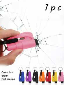 1pc/3PCS/6PCS 2-In-1 Emergency Seat Belt Cutter With Car Keychain, Hammer, Mini Fire Hammer, Car Emergency Escape Tool, Window Breaker, Portable Rescue Tool Keyring, Emergency Hammer