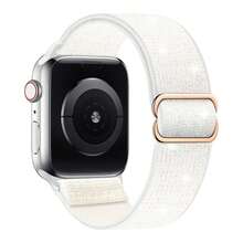 Dây đeo nylon co giãn Bling tương thích với dây đeo 38mm 40mm 41mm 42mm 44mm 45mm 46MM 49mm dành cho nữ, dây đeo thể thao Solo Loop bện có thể điều chỉnh tương thích với Series Ultra 11 10 9 8 7 6 SE 5 4 3 2 1 - 42/44/45/49mm - Xem 28