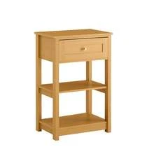 SoBuy Bedside Table Nightstand Side Table End Table Coffee Table With 1 Drawer And 2 Shelves White W45 X D30 X H68cm FBT46-W - Brown - View 12