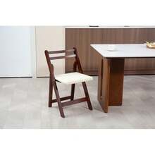 Solid Wood Folding Chair - Space-Saving, Durable & Stylish Design For Home, Office Use - 1 - View 5