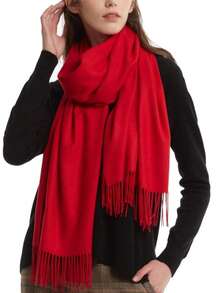 وشاح بوهيمي من البوليستر أحادي اللون، وشاح دافئ للخريف/الشتاء، مناسب للعروس والوصيفات والحفلات والفساتين