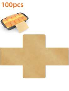 50/100 piezas Forros para molde de pan 9x5 pulgadas, papel de hornear preformado y equipo de hornear esencial, accesorios de cocina antiadherentes y desechables de papel pergamino marrón para tostadas, pasteles, pan de plátano, freidora de aire, suministros de repostería desechables