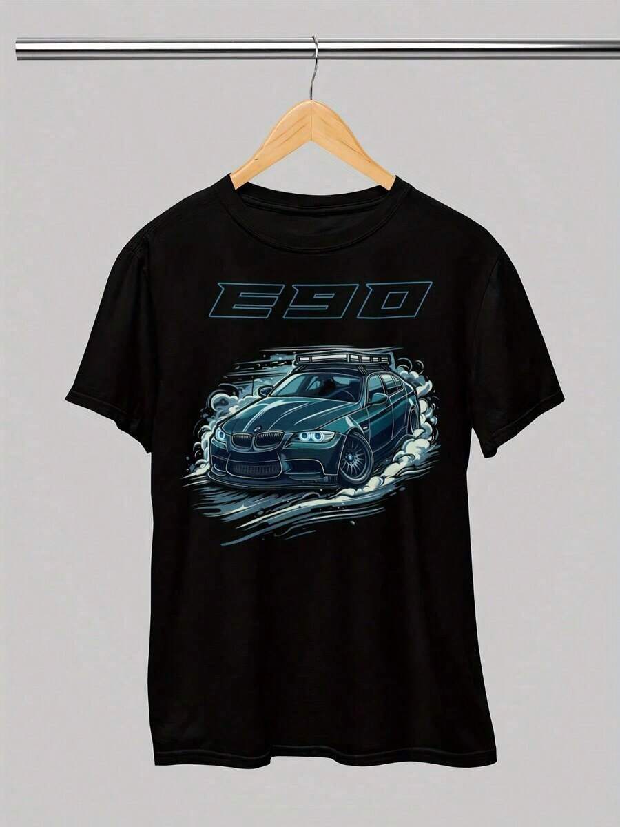 Cartoon Racing Car T-Shirt 57 - Black-7 - View 1
