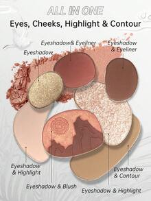 CATKIN Fairy Tale Makeup Palette, Neutral Matte, Metallic, Pearl Texture Makeup Palette C01 - C01 - 查看 3