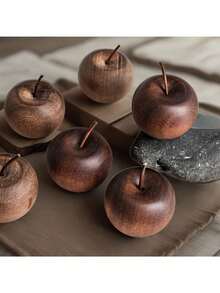 1/2pcs Elegant Apple Aroma Diffuser, Natural Saba Wood Apple Scent Diffuser, Suitable For Car And Home - Decorative Air Freshener, Fit For Vehicle And Indoor Space, Christmas Gift, Compact & Charming, Mini & Cute Home Decor Christmas Decorations Room Decor, Christmas Gifts