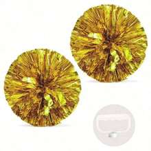 2 piezas Porristas sosteniendo bolas con pompones y cintas, props para espectáculos de danza, props para juegos de danza cuadrada, para fútbol, baloncesto, fútbol y actuaciones deportivas, deportes de equipo, danza y animación